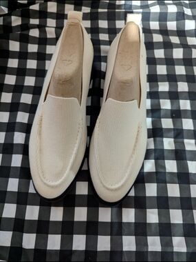 Rothy's Cream Slip-On Loafers - Women's Knit Flats